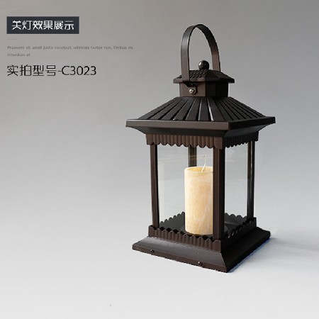 LED風(fēng)燈簡約田園落地式鋁制戶外防水公園草坪庭院柱頭燈廠家批發(fā)