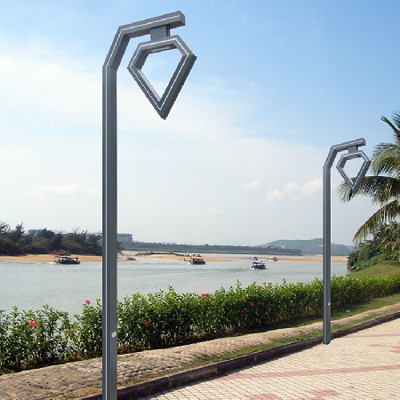 雙子星款現代庭院燈戶外江邊散步路照明特色LED鋁型材庭院燈批發