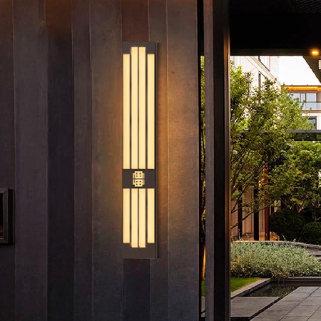 新中式壁燈戶(hù)外防水景觀燈鋁制小區(qū)別墅庭院亮化LED墻壁燈批發(fā)