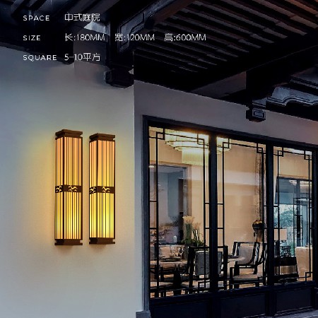 室外壁燈led特色LOGO可訂庭院景觀新中式不銹鋼戶外壁燈廠家批發(fā)