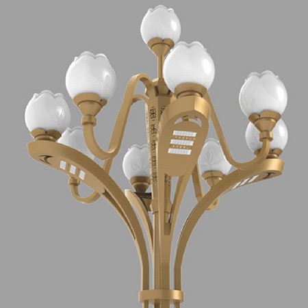 LED玉蘭燈特色中式芙蓉款廣場(chǎng)商業(yè)街道路照明高亮裝飾廠家批發(fā)