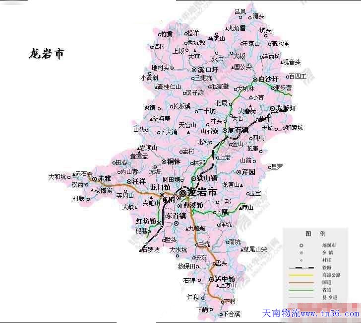東莞到龍巖市地圖 www.szbmc.com